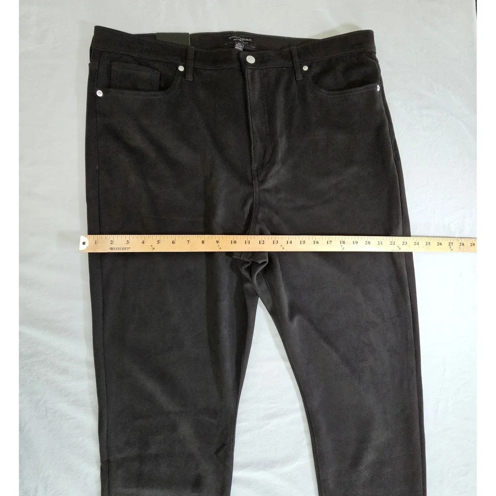 Banana Republic Women's High-Rise‎ Skinny Pants Black Knit Tall 35/20